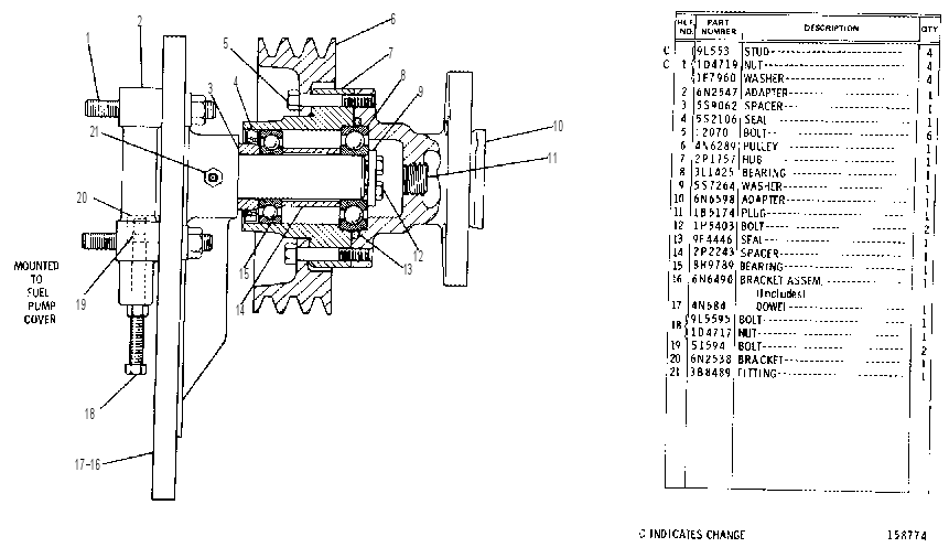 FAN DRIVE GROUP 6N6489 CAT