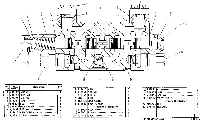 Распределительный клапан 8J5411 CAT