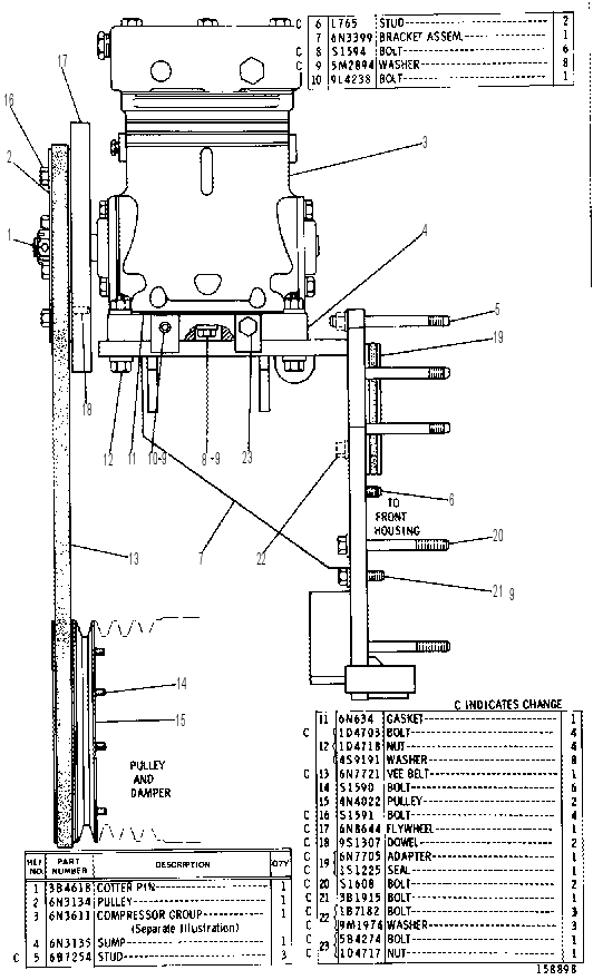 AIR COMPRESSOR GROUP 6N3325 CAT