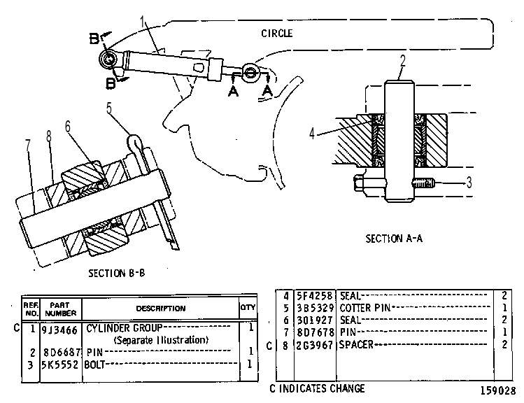 CYLINDER & MOUNTING GP 7D9955 CAT