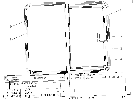 SLIDING WINDOW GROUP--L.H. 2G4370 CAT
