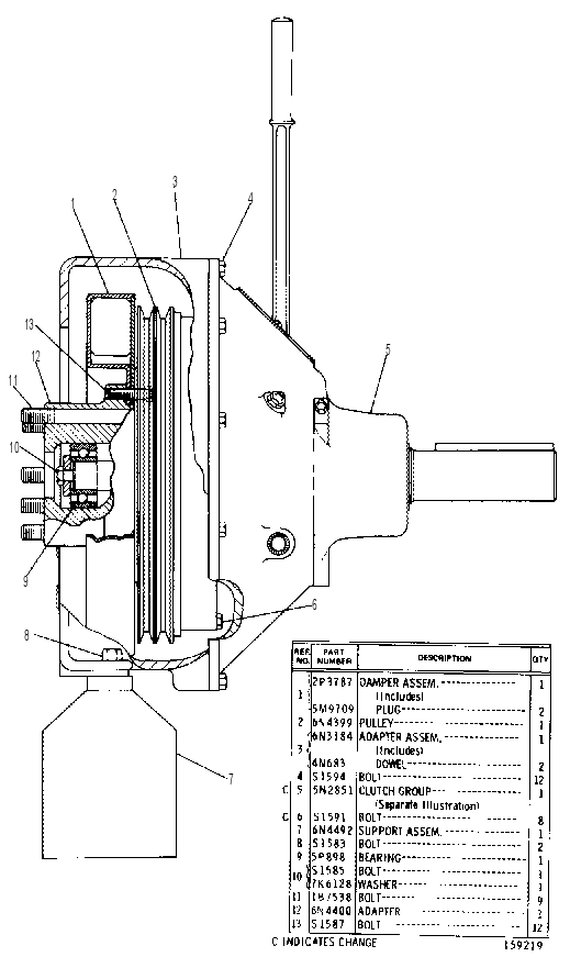 FRONT CLUTCH POWER TAKE-OFF GROUP 6N4493 CAT