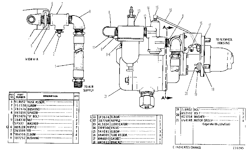 AIR STARTING MOTOR GROUP-L.H. 6N4018 CAT