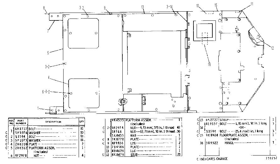 PLATFORM SUPPORT 9K4534 CAT