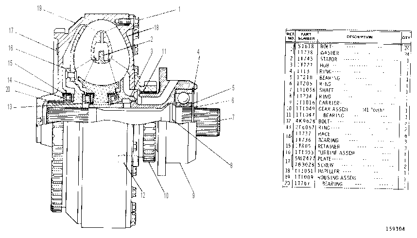 TORQUE CONVERTER GROUP 1T1025 CAT