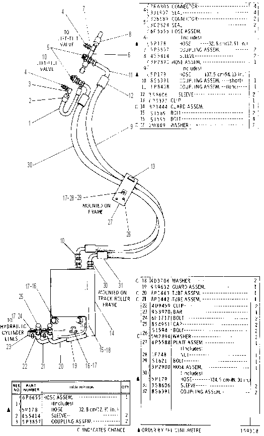 LINES GP-CYLINDER TILT 3P3272 CAT