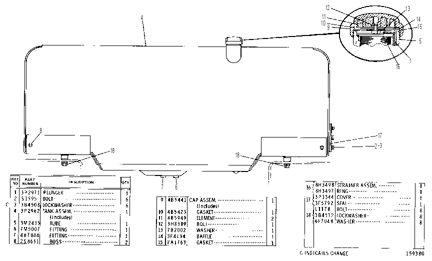 Бак топливный 3P2961 CAT