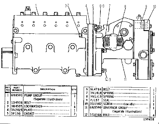 Регулятор и ТНВД 6N8592 CAT