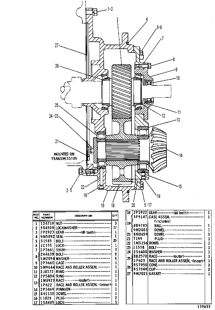 Раздаточная передача 3P4375 CAT