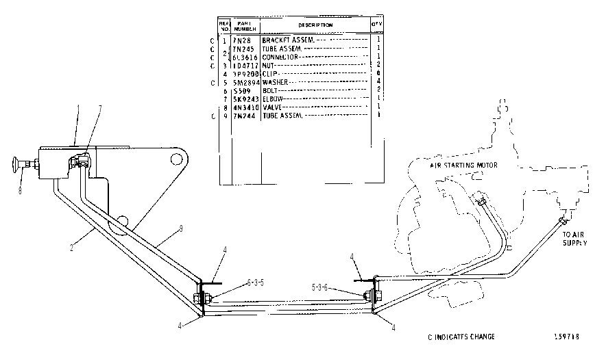 AIR START SWITCH GROUP 6N4532 CAT