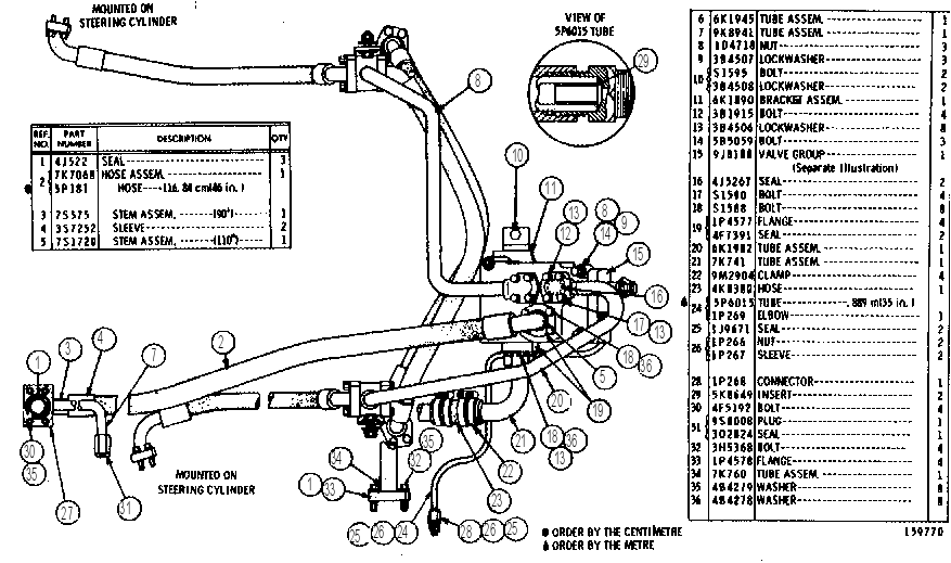 LINES GP-STEERING OIL 2V7401 CAT