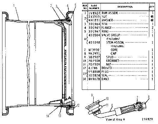DEMOUNTABLE RIM GROUP 1V8511 CAT