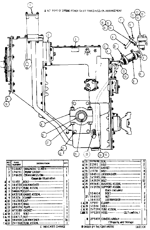 POWER SHIFT TRANSMISSION ARRANGEMENT 2P5840 CAT