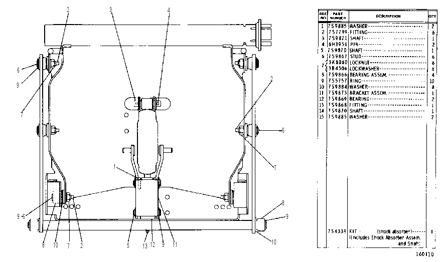SUSPENSION AS-SEAT 2V7961 CAT