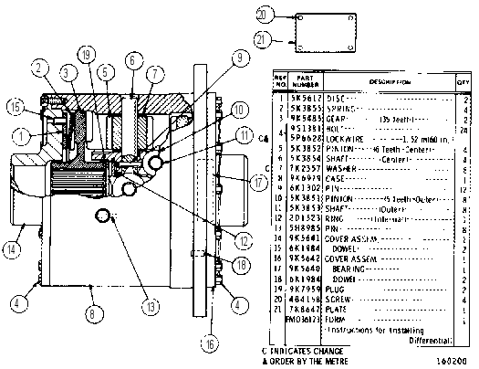 DIFFERENTIAL GROUP 9K5654 CAT