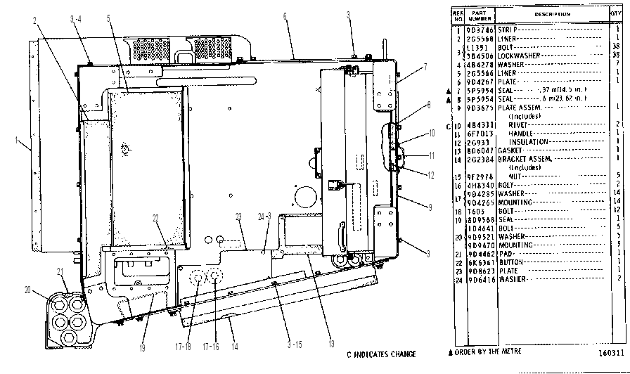 COMPARTMENT GP 9D4610 CAT