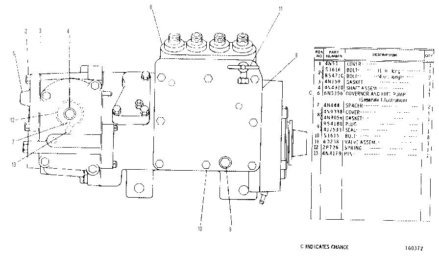 Регулятор и ТНВД 6N1504 CAT
