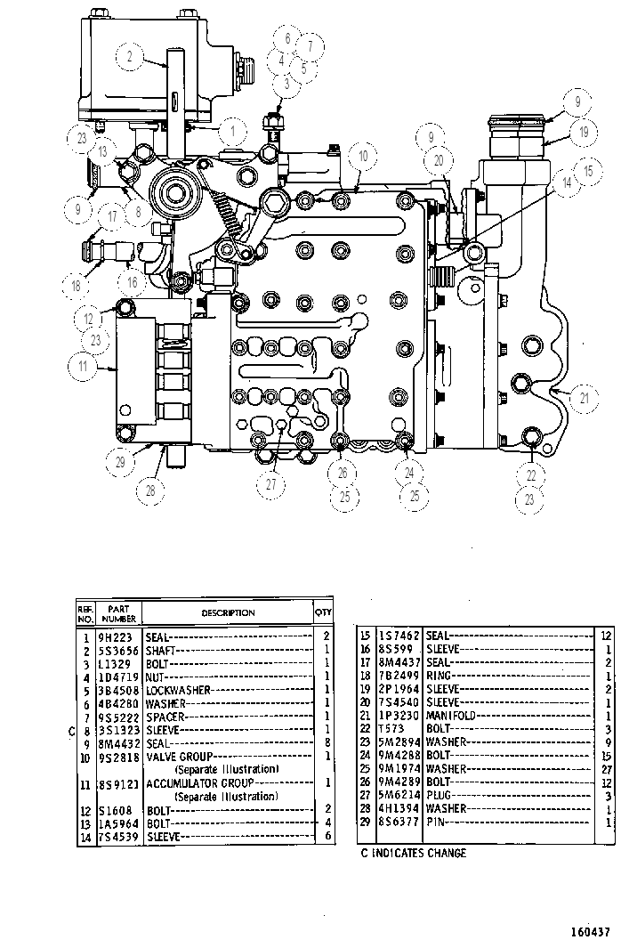 TRANSMISSION HYDRAULIC CONTROL GROUP 3P8471 CAT