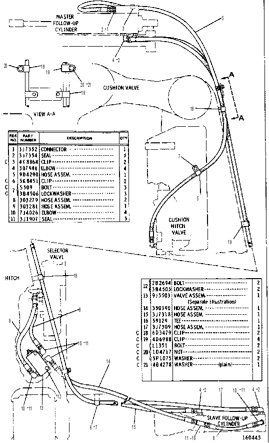 STEERING LINES GROUP 9D4730 CAT