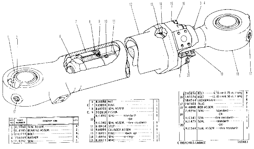 Цилиндр ковша 9J4100 CAT