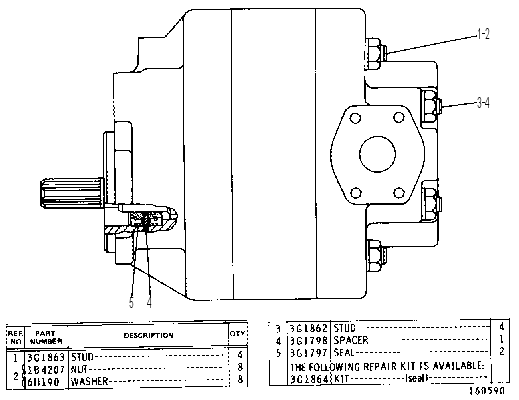 Насос шестерённый 3G1710 CAT