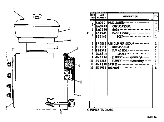 AIR CLEANER 2P7336 CAT