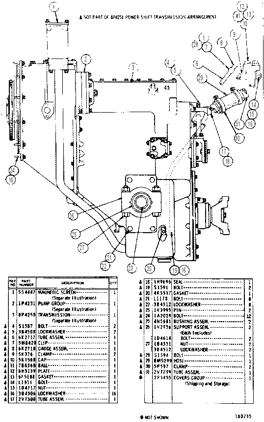 POWERSHIFT TRANSMISSION ARRANGEMENT 8P4251 CAT