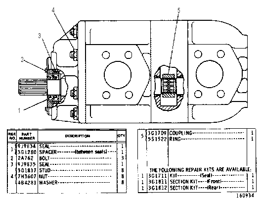 GEAR PUMP GROUP 3G1810 CAT