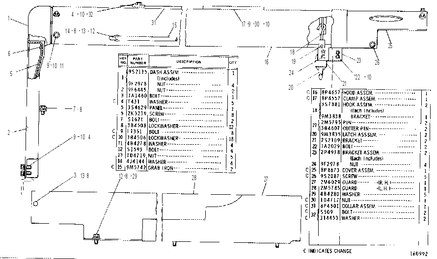 HOOD AND DASH GROUP 6P3490 CAT