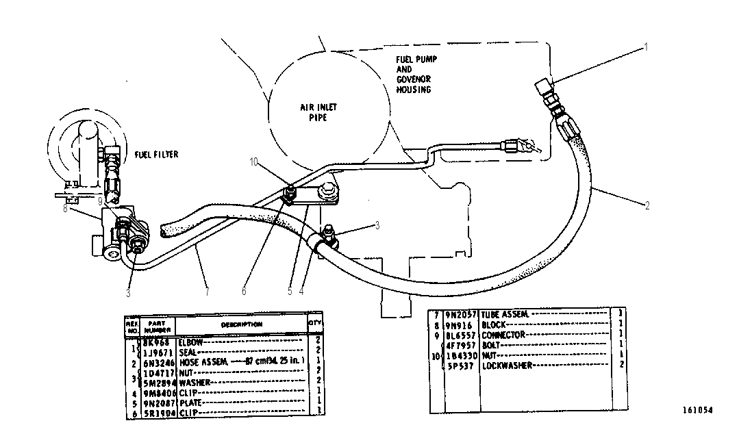 FUEL FILTER LINES GROUP 9N2808 CAT