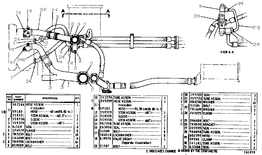 HYDRAULIC OIL LINES GROUP 9K3417 CAT