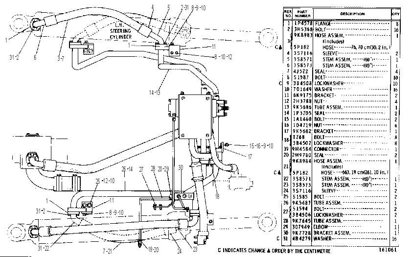 STEERING LINES GROUP 9K3680 CAT