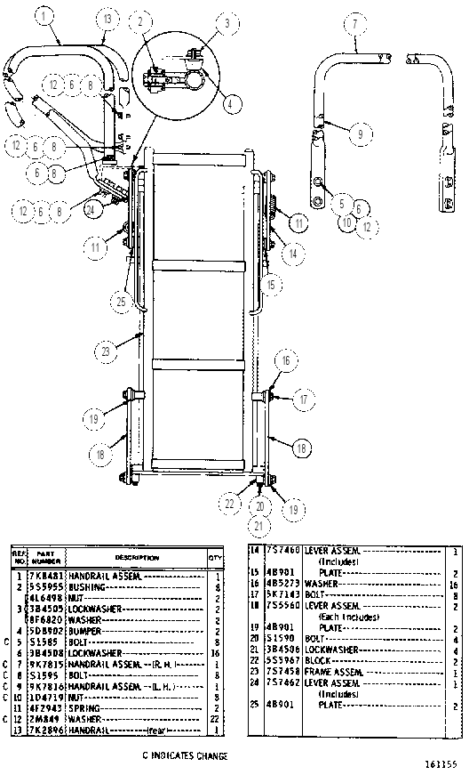 LADDER AND GRAB IRON 8S0963 CAT