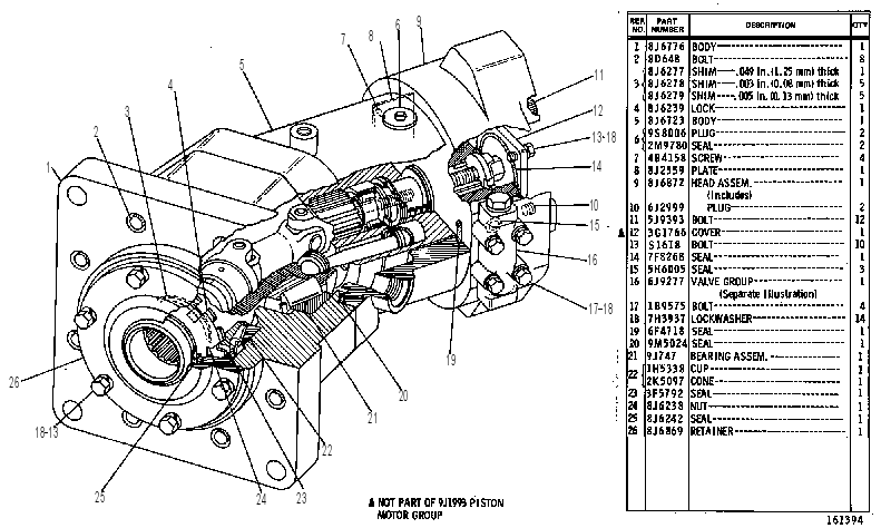 MOTOR GP-PISTON TRACK 9J1993 CAT