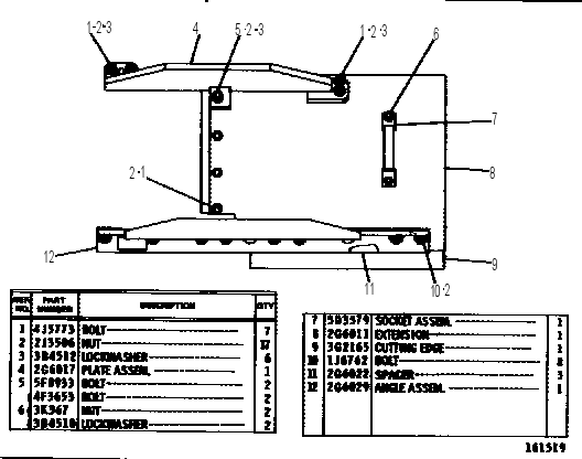 BLADE EXTENSION GROUP--R H 2G6055 CAT