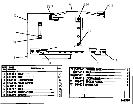 BLADE EXTENSION GROUP--L H 2G6065 CAT