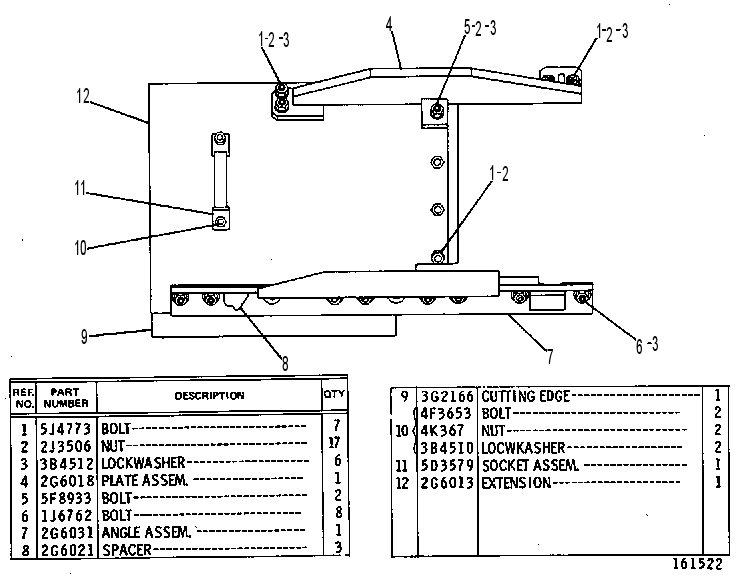 BLADE EXTENSION GROUP 2G6085 CAT
