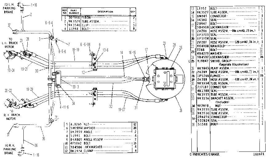 TRACK MOTOR LINES GROUP 8K2632 CAT