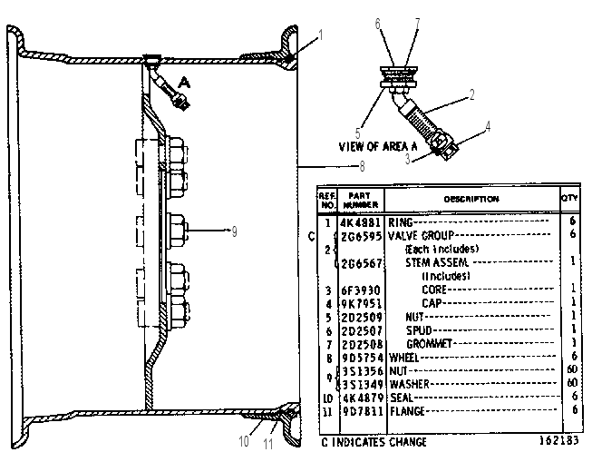 Колесо 9D5802 CAT