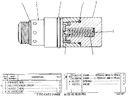 Клапан предохранительный 8J5506 CAT
