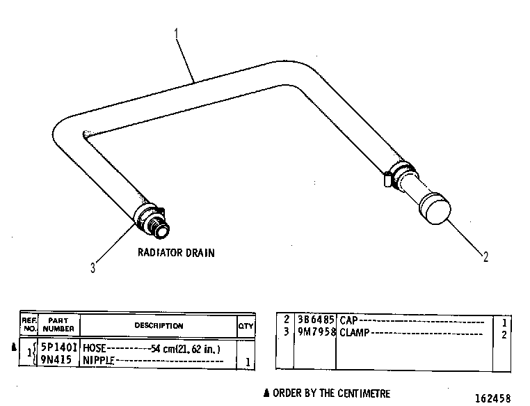 LINES GP-COOLANT DRAIN 5N3869 CAT