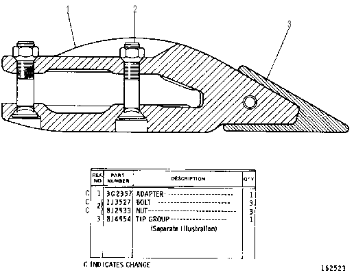 Зуб 9J2745 CAT