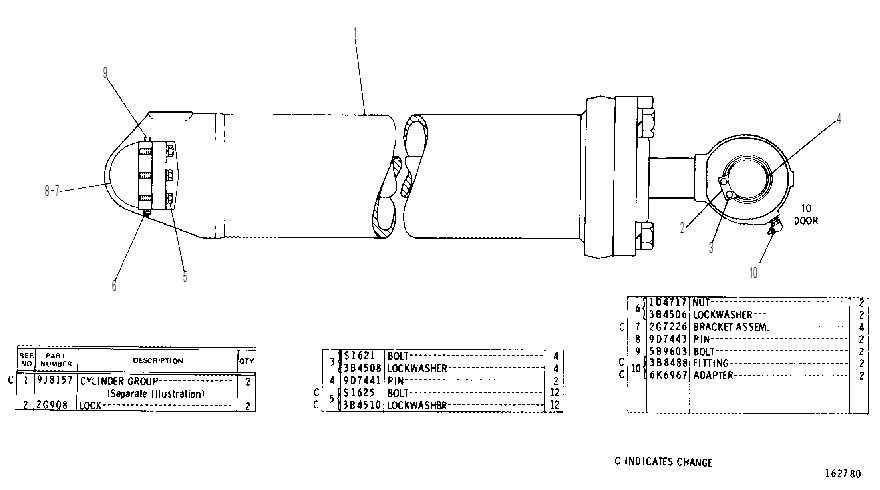 MOUNTING AND DOOR CYLINDER GROUP 2G0886 CAT