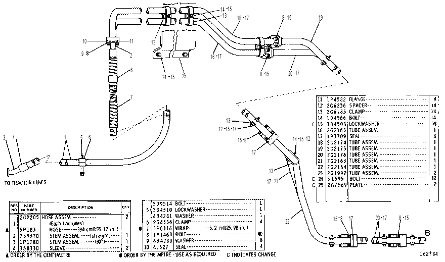 OIL COOLER LINES GROUP 2G1990 CAT
