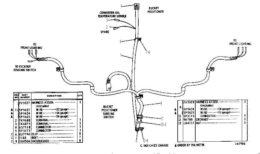 FRONT WIRING GROUP 1V4923 CAT