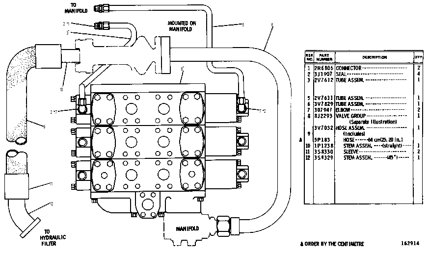 LINES & VALVE GP 1V4877 CAT