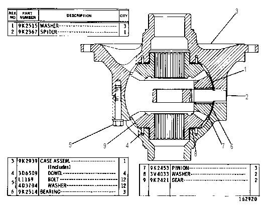 DIFFERENTIAL GROUP 1V4947 CAT