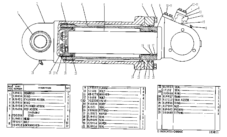 CYLINDER GP-HOIST 8J8924 CAT