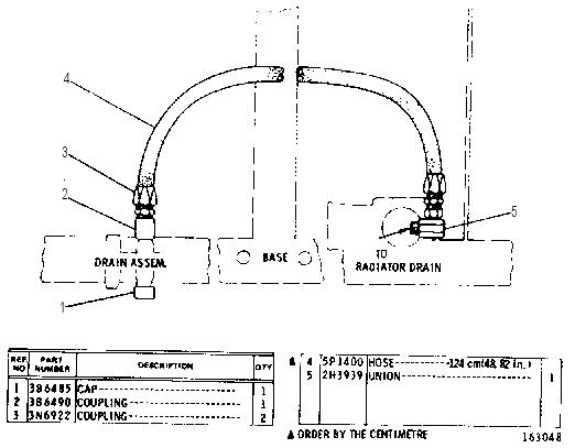 LINES GP-COOLANT DRAIN 5N3872 CAT
