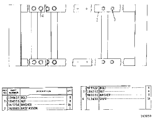 Основание двигателя и генератора 3N8886 CAT